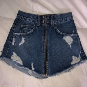 LF Denim Zip Front Skirt Adige Beatrice - TAGS ON